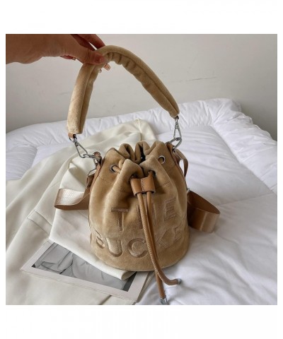 Bucket Bags for Women, Small Bucket Bag, Soft Plush Hobo Purses, Crossbody/Handbag/Hobo Bags(7.9 * 7.9 * 8.3in) Khaki $15.29 ...