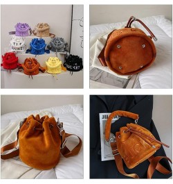 Bucket Bags for Women, Small Bucket Bag, Soft Plush Hobo Purses, Crossbody/Handbag/Hobo Bags(7.9 * 7.9 * 8.3in) Khaki $15.29 ...