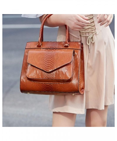 Women's PU Leather Crossbody Purse Handbag Ladies Shoulder Bag Top Handle Satchel Tote Work Bag Brown $44.92 Totes