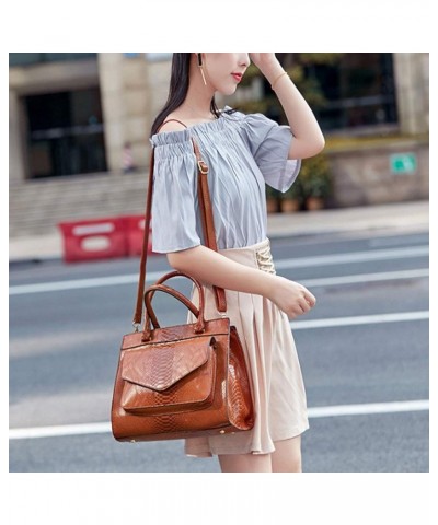 Women's PU Leather Crossbody Purse Handbag Ladies Shoulder Bag Top Handle Satchel Tote Work Bag Brown $44.92 Totes