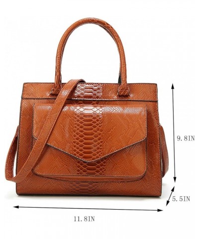 Women's PU Leather Crossbody Purse Handbag Ladies Shoulder Bag Top Handle Satchel Tote Work Bag Brown $44.92 Totes