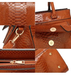 Women's PU Leather Crossbody Purse Handbag Ladies Shoulder Bag Top Handle Satchel Tote Work Bag Brown $44.92 Totes