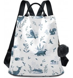 Backpack Purse for Women Fashion Travel Anti-theft Owl Deer Fox Cartoon Animals Daypack Casual Shoulder Bag Medium Size $17.1...