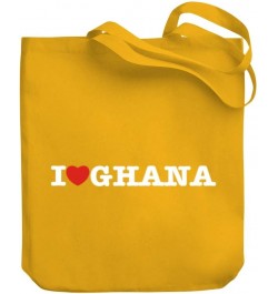 I love Ghana Linear Canvas Tote Bag 10.5" x 16" x 4 $17.20 Totes