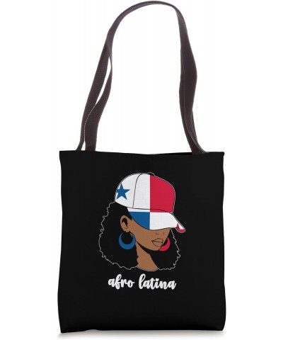 Black Afro Latina Panamanian Girl Women Panama Flag Panameña Tote Bag $13.19 Totes