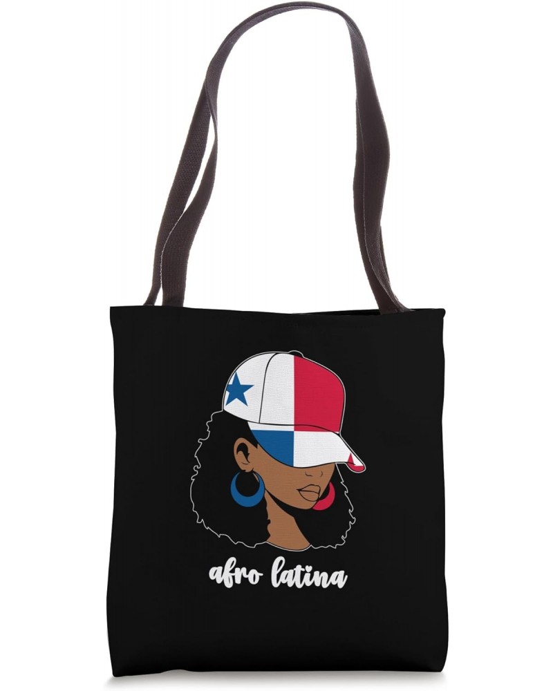 Black Afro Latina Panamanian Girl Women Panama Flag Panameña Tote Bag $13.19 Totes