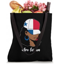 Black Afro Latina Panamanian Girl Women Panama Flag Panameña Tote Bag $13.19 Totes