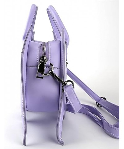 Personality Bat Shoulder Handbag Pu Leather Halloween Messenger Bag For Women Girls Purple $15.62 Shoulder Bags