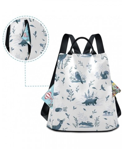 Backpack Purse for Women Fashion Travel Anti-theft Owl Deer Fox Cartoon Animals Daypack Casual Shoulder Bag Medium Size $17.1...