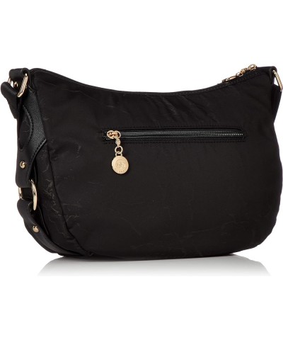 Women's [Lightweight] [Original Pattern] Crossbody Shoulder Bag with Pocket Black $27.57 Shoulder Bags