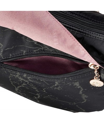 Women's [Lightweight] [Original Pattern] Crossbody Shoulder Bag with Pocket Black $27.57 Shoulder Bags