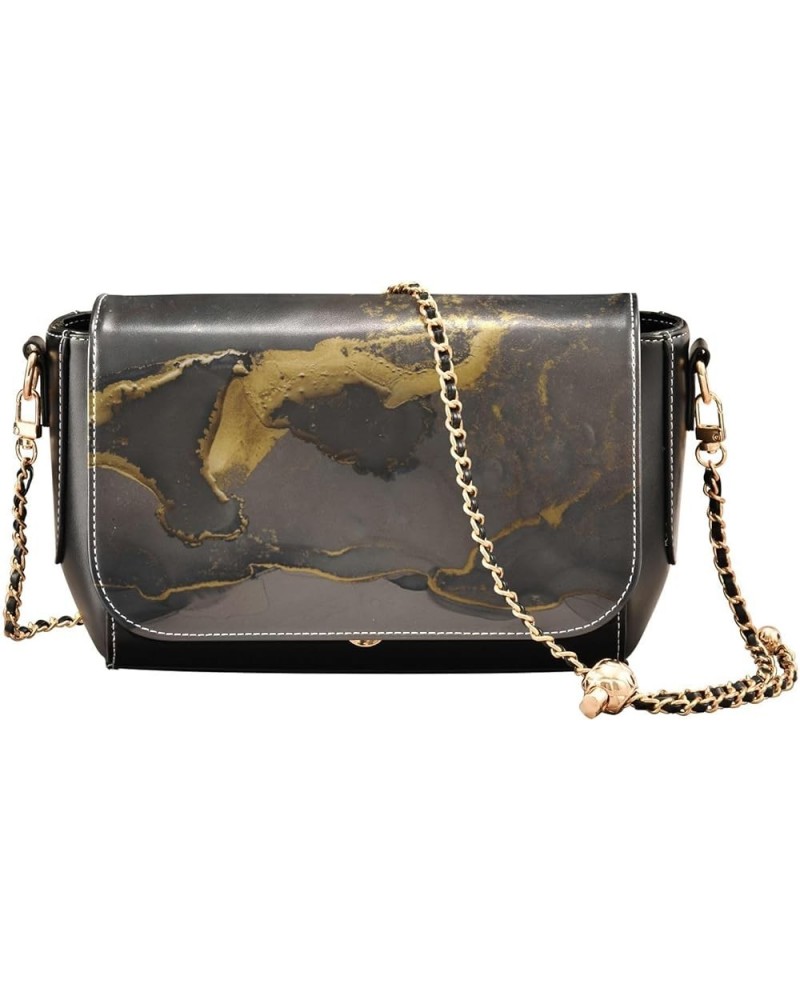 Colorful Marble Women's Crossbody Handbags, PU Leather Flap Crossbody Bags, Women's Shoulder Handbag Purse Style02 $22.39 Cro...