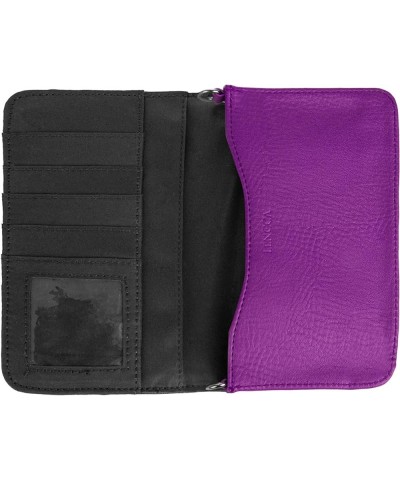 6.75-inch Beige Gold Crossbody Cell Phone Wallet Clutch with Chain Strap for Phones Up to 6.75 Purple/Black $16.49 Clutches