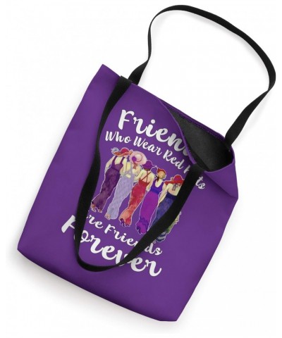 Friends Who Wear Red Hats Elegant Style Gift | Purple Tote Bag $14.98 Totes