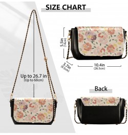 Watercolor Flowers West Crossbody Purse Womens Trendy Black Handbag with Credit Card Slots Little Black Purse $17.20 Crossbod...