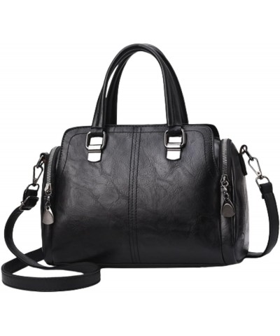 Women's Bag Multiple Pockets Handbag Soft Leather Large Capacity Shoulder Bag Female Crossbody Bags (Blue) Black $24.96 Totes