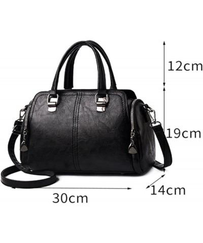 Women's Bag Multiple Pockets Handbag Soft Leather Large Capacity Shoulder Bag Female Crossbody Bags (Blue) Black $24.96 Totes