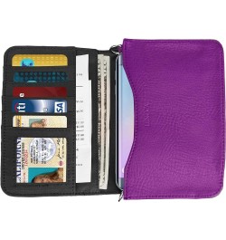 6.75-inch Beige Gold Crossbody Cell Phone Wallet Clutch with Chain Strap for Phones Up to 6.75 Purple/Black $16.49 Clutches