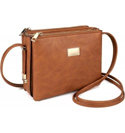 Crossbody Bags for Women Small Pu Leather Over the Shoulder Purses and Flap Cross Body Handbags with Multi Pockets Zbrown $9....