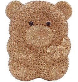 Women's Evening Handbags Evening Clutch Bear Shape Clutch Purse for Women Rhinestone Cute Animal Shaped Evening Bags Gold Cha...