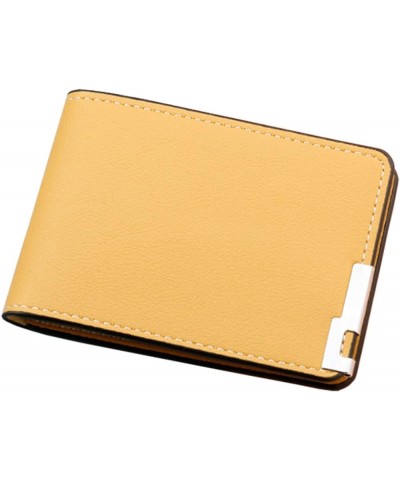 Fashion ID Short Wallet Solid Color Open Purse Card Slots Drivers License Cover Kids Wallets for (Hot Pink, One Size) Yellow ...