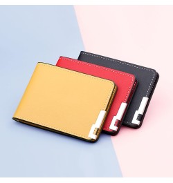 Fashion ID Short Wallet Solid Color Open Purse Card Slots Drivers License Cover Kids Wallets for (Hot Pink, One Size) Yellow ...