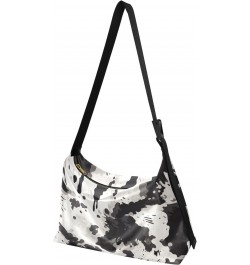 Black White Cow Print Tote Bag for Women Large Hobo Bags Womens Cross Body Purses Casual Tote with Adjustable Strap for Men $...