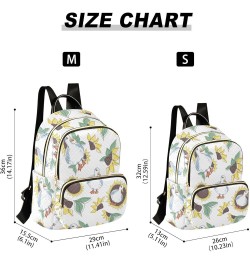 Backpack Purse for Women Doodle Geese Sunflowers, Mini Fashion Backpack Lightweight Casual Daypack Shoulder Bag Travel Backpa...