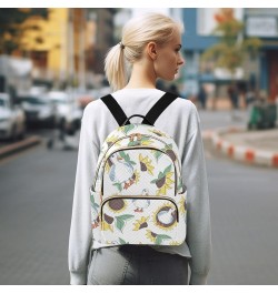 Backpack Purse for Women Doodle Geese Sunflowers, Mini Fashion Backpack Lightweight Casual Daypack Shoulder Bag Travel Backpa...