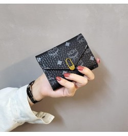 Wallet Simple Square Women's Wallet Short Buckle Small Wallet Mini Coin Purse Female Clutch Card Holder Money Bag (Color : B,...