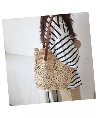 Girl Gift Large Capacity Bag Women Shoulder Bag Women Bag Miss Lace Bag Outdoor Cloth Bag Womens Bag Brown $19.44 Totes