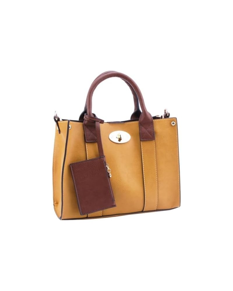 Cameran 3-in-1 Boxy Satchel & Crossbody Mustard $15.40 Satchels