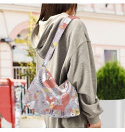 Women Boho Handbag Cactus Hedgehog Fox White Flower Underarm Bag Tote Bag Shoulder Bag Crossbody Bag Fluffy Cell Phone Purse ...