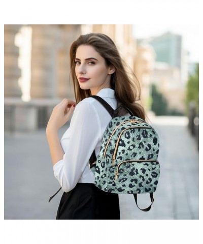 Leopard Print Dot Backpack Purse for Women Lightweight Back Pack Casual Daypack Travel Shoulder Bag Bookbag - M Medium Multi0...