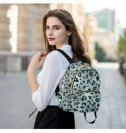 Leopard Print Dot Backpack Purse for Women Lightweight Back Pack Casual Daypack Travel Shoulder Bag Bookbag - M Medium Multi0...