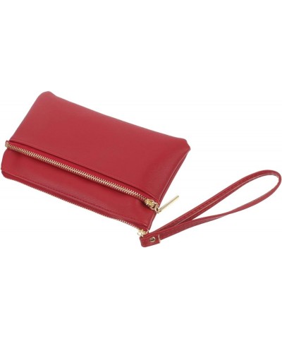 Purses Woman Storage Wallet Woman Zipper Wallet Woman Wallet Miss Red Pu Long Wallet Long Wallet Woman medium Red $8.82 Clutches