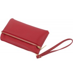 Purses Woman Storage Wallet Woman Zipper Wallet Woman Wallet Miss Red Pu Long Wallet Long Wallet Woman medium Red $8.82 Clutches