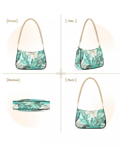 Cute Corgi Dog Designer Purses Hobo Dressy Purse Women's Designer Handbag Evening Shoulder Tote Teal Flowers Leaf $15.29 Shou...