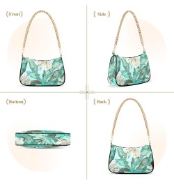 Cute Corgi Dog Designer Purses Hobo Dressy Purse Women's Designer Handbag Evening Shoulder Tote Teal Flowers Leaf $15.29 Shou...