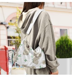 Women Boho Handbag Little Cute Panda Pink Cute Panda Vivid Panda Pink Heart Panda Cute Little Koala Tropical Leaves Underarm ...