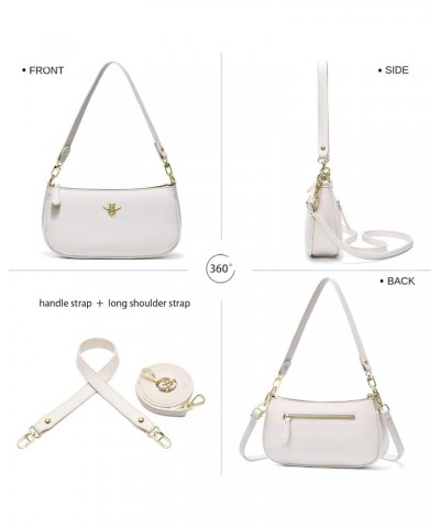 Small Tote Shoulder Bags Purses for Women Retro Classic Crossbody Bags Cute Clutch Purse and Handbag 0-3-white $11.95 Totes