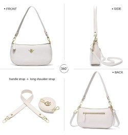 Small Tote Shoulder Bags Purses for Women Retro Classic Crossbody Bags Cute Clutch Purse and Handbag 0-3-white $11.95 Totes