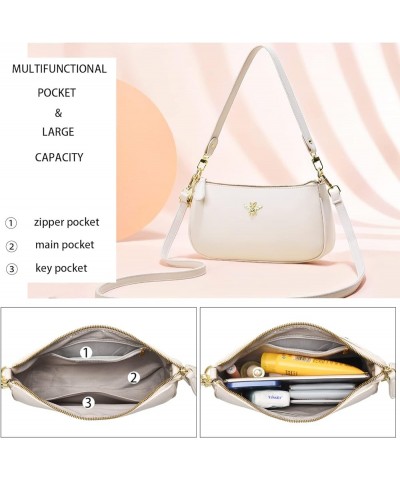 Small Tote Shoulder Bags Purses for Women Retro Classic Crossbody Bags Cute Clutch Purse and Handbag 0-3-white $11.95 Totes