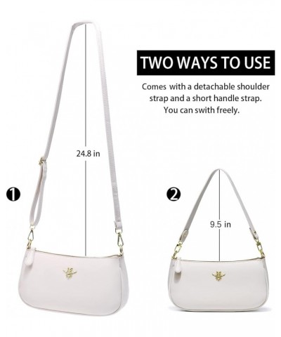 Small Tote Shoulder Bags Purses for Women Retro Classic Crossbody Bags Cute Clutch Purse and Handbag 0-3-white $11.95 Totes