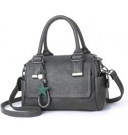 Female Fahion Simple Retro Women Senior Sense Minority Stylish Small Clamshell Bag Cross Body Bags Dark Grey $19.16 Totes