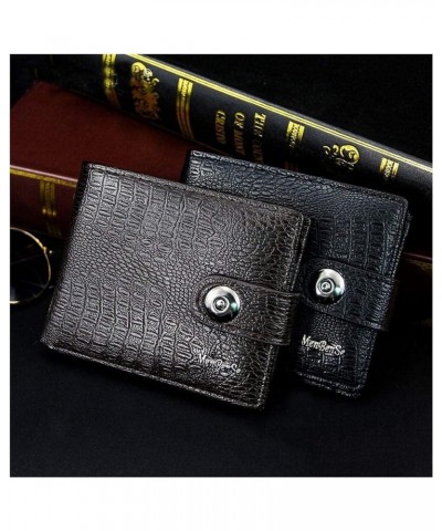 Leather Wallet with Coin Pocket Large Capacity Business Purse Magnet Hasp Money Bag ID Card Holder for Male (Color : Brown 2)...