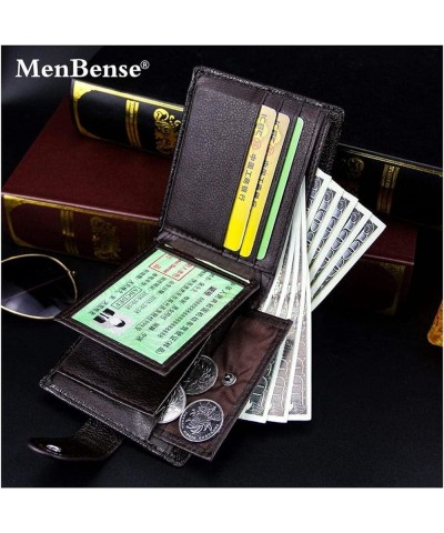 Leather Wallet with Coin Pocket Large Capacity Business Purse Magnet Hasp Money Bag ID Card Holder for Male (Color : Brown 2)...