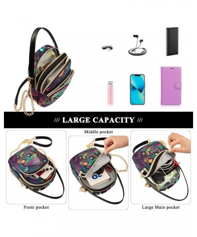 Fairy Mushrooms Crossbody Sling Bags for Women, Compact Fashion Handbag with Chain Strap Top handle for Evening Party Dating ...