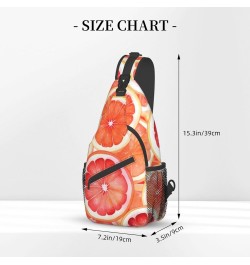 Orange Pattern Crossbody Sling Bag for Men Women Sling Backpack Shoulder Bag Casual Hiking Daypack Chest Bag for Travel Outdo...