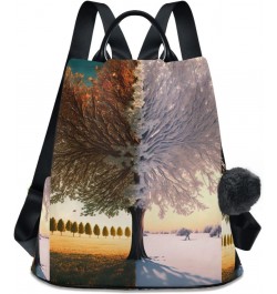 Summer Winter Tree Backpack for Women, Fashion Anti Theft Casual Daypack Shoulder Bag Purse for Travel Work 15 inches $17.63 ...